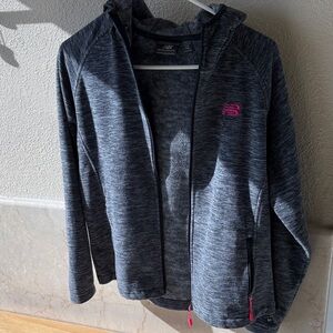 New Balance Gray Hooded Fleece Jacket